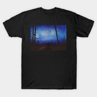 Forest sky at night T-Shirt